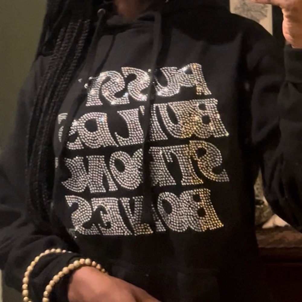 La Ropa black Pussy Builds Strong Bones hoodie